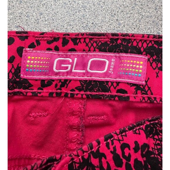 Glo Oralie Low Rise Jegging Juniors Medium Pink Floral Cheetah Print Vintage Y2k - Picture 5 of 10